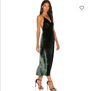 J Brand Blessing Velvet Midi Dress